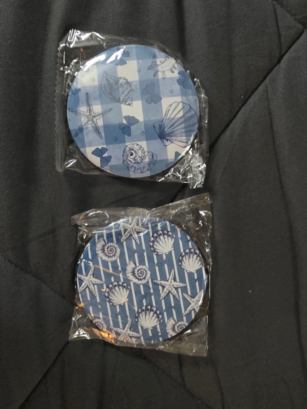 Blue Seashell Compact Mirror - Women Accessories